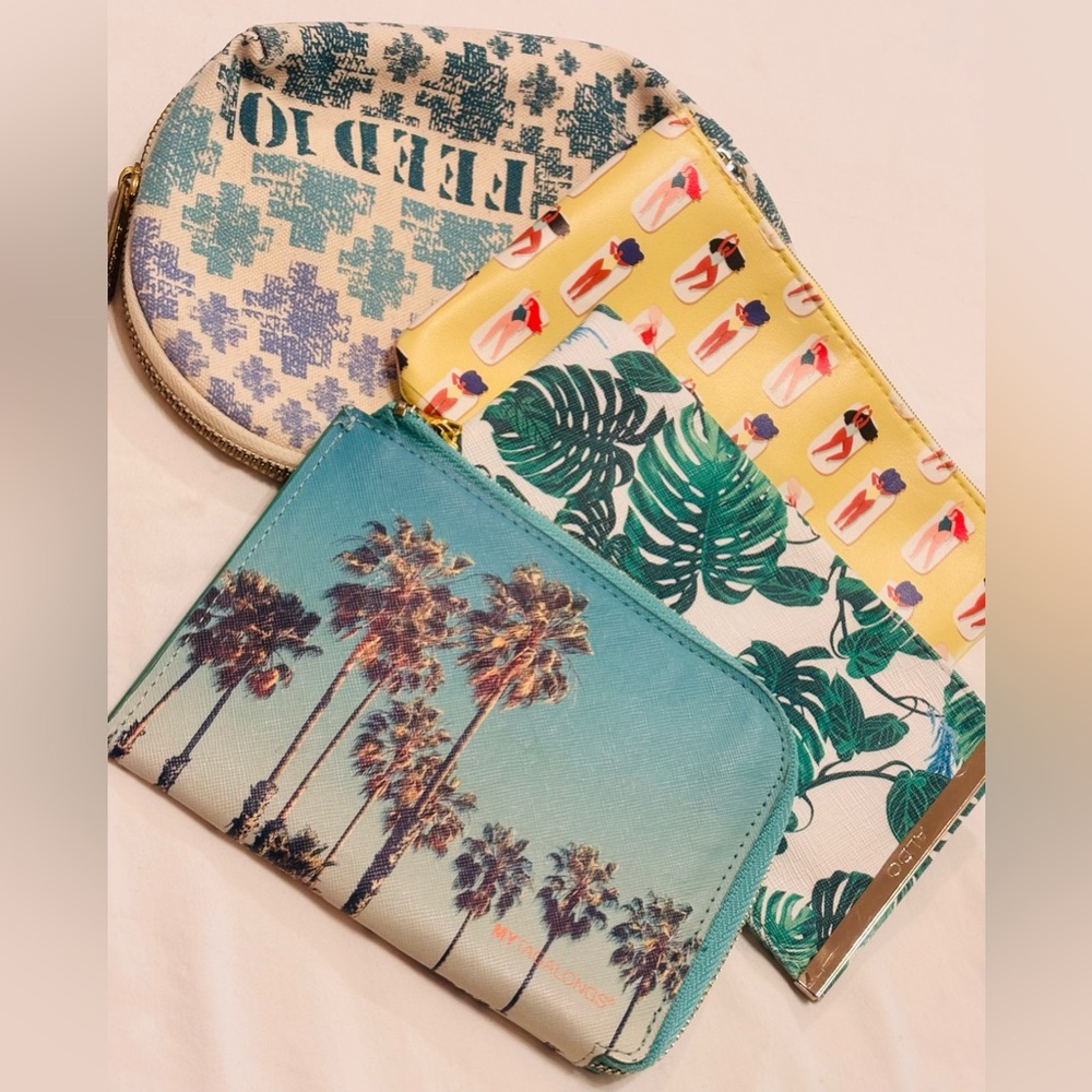 Travel Pouch Wallet Cosmetic Bag Bundle Set of 4